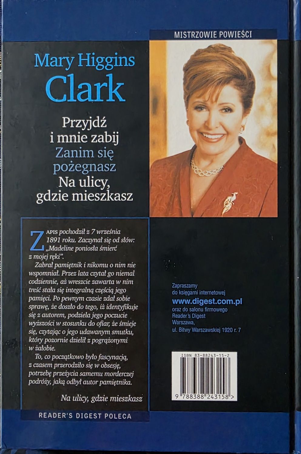 Książka Mary Higgins Clark
