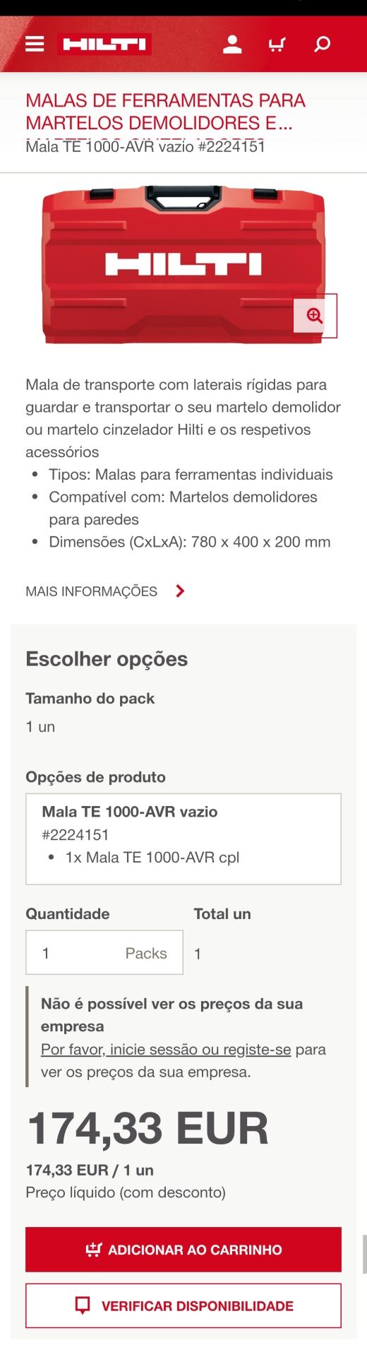 Tenho para venda essas malas Hilti