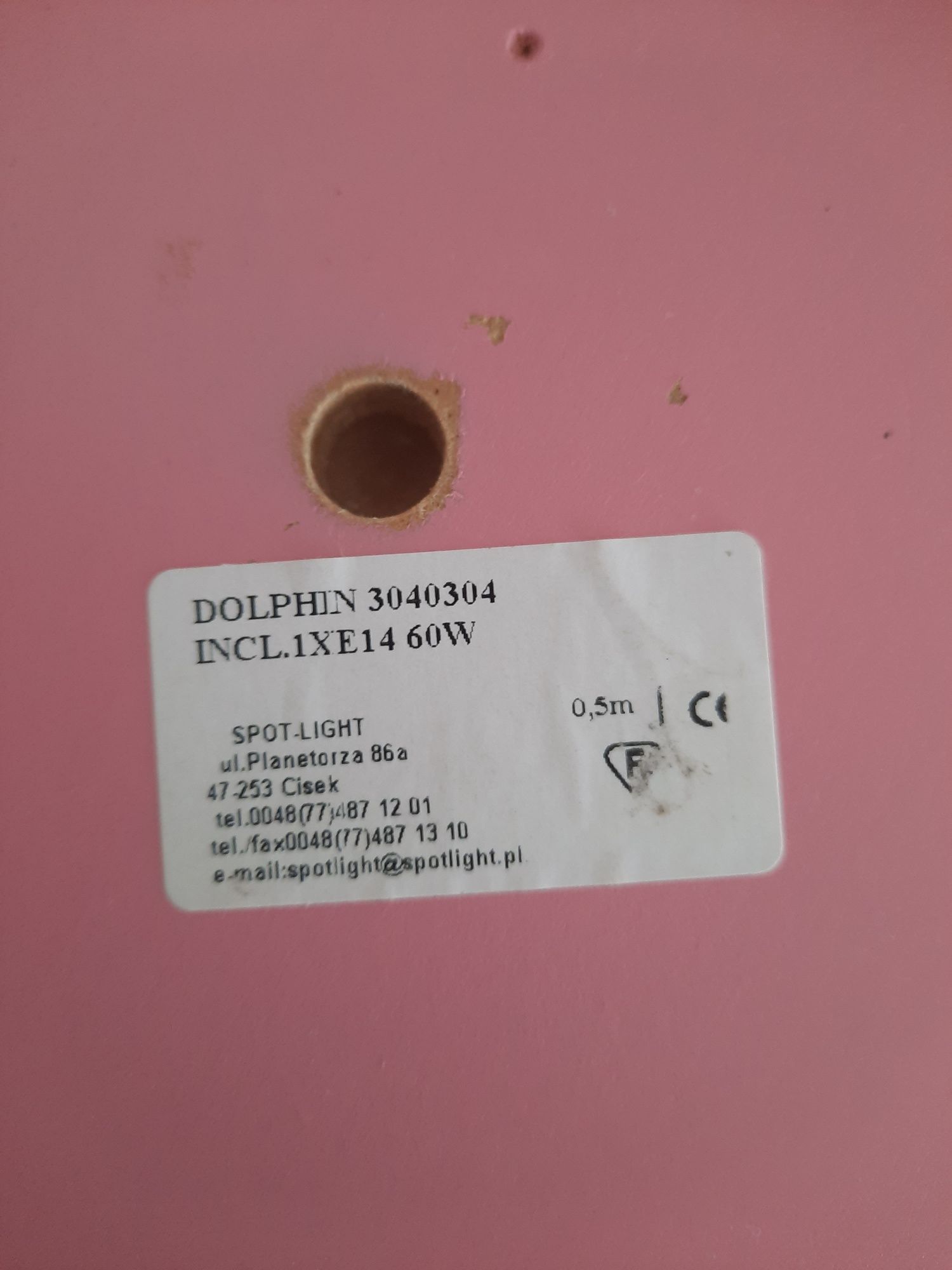 Lampka dziecięca delfin
