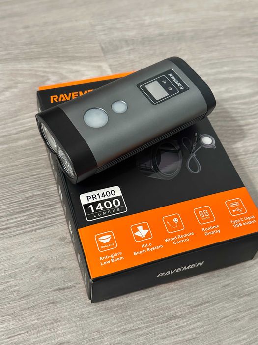 Світло, велофара, ліхтарі Ravemen PR2400 PR1400 K1800 CR1000