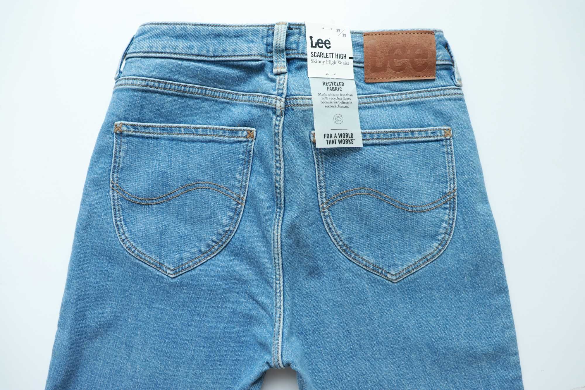 LEE SCARLETT HIGH W29 L29 damskie spodnie jeansy nowe skinny okazja