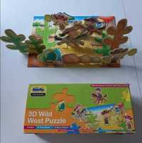 Puzzle 3d dziki zachod kompletne 21+10 3d