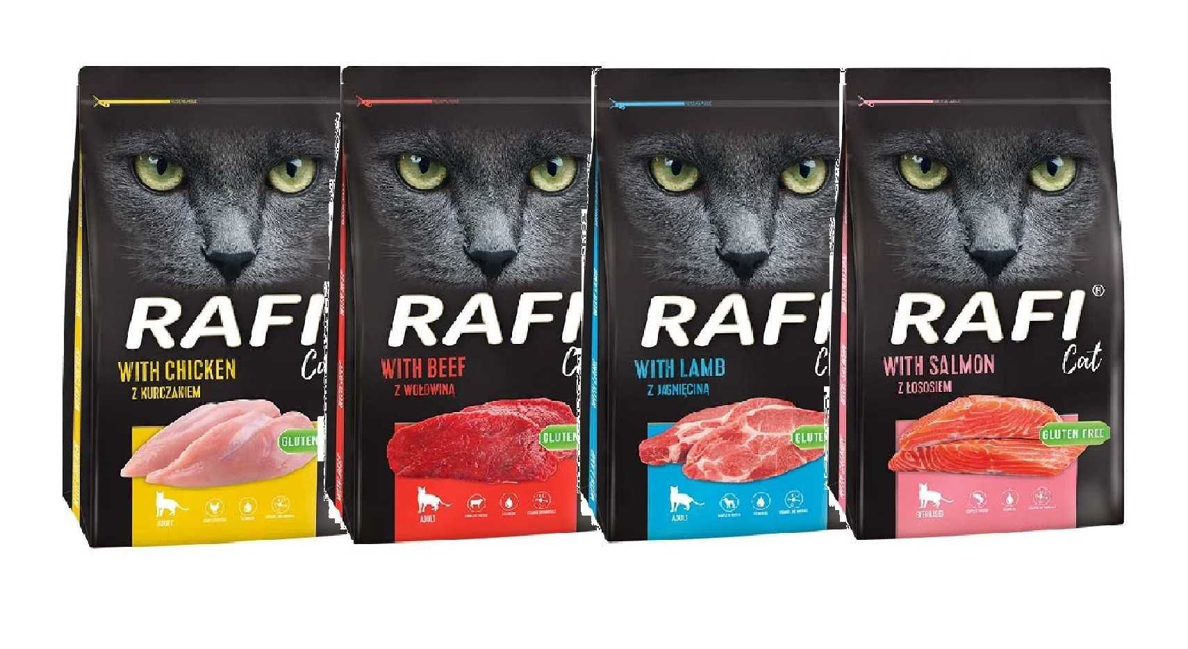 4x Rafi Cat Sucha Karma dla Kota Kotów Mix Smaków 1,5kg