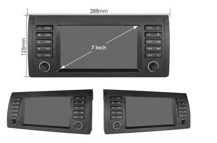 Radio Android dla BMW 5 X5 E39 GPS 4G+64G WiFi+4G Android 8-Core