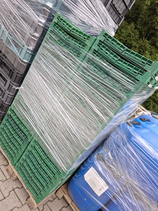 Skrzynki plastikowe owoce warzywa składane