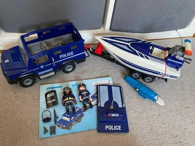 Playmobil City Action 5187 Policja Pojazd terenowy łódź z napędem