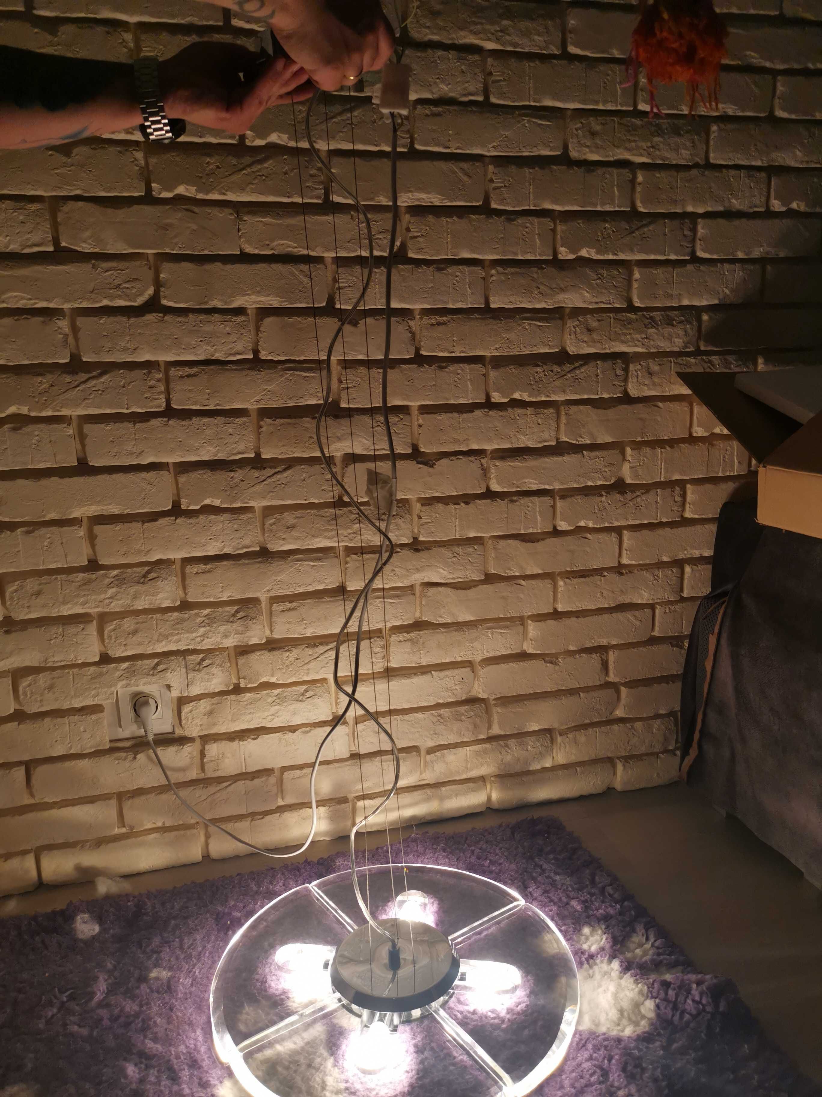 Lampa wisząca kryształowa