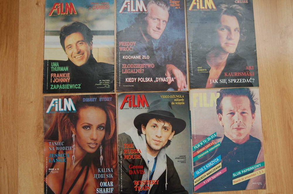Tygodnik ilustrowany Film z 1990 i 1992 roku. 6 egzemplarzy.