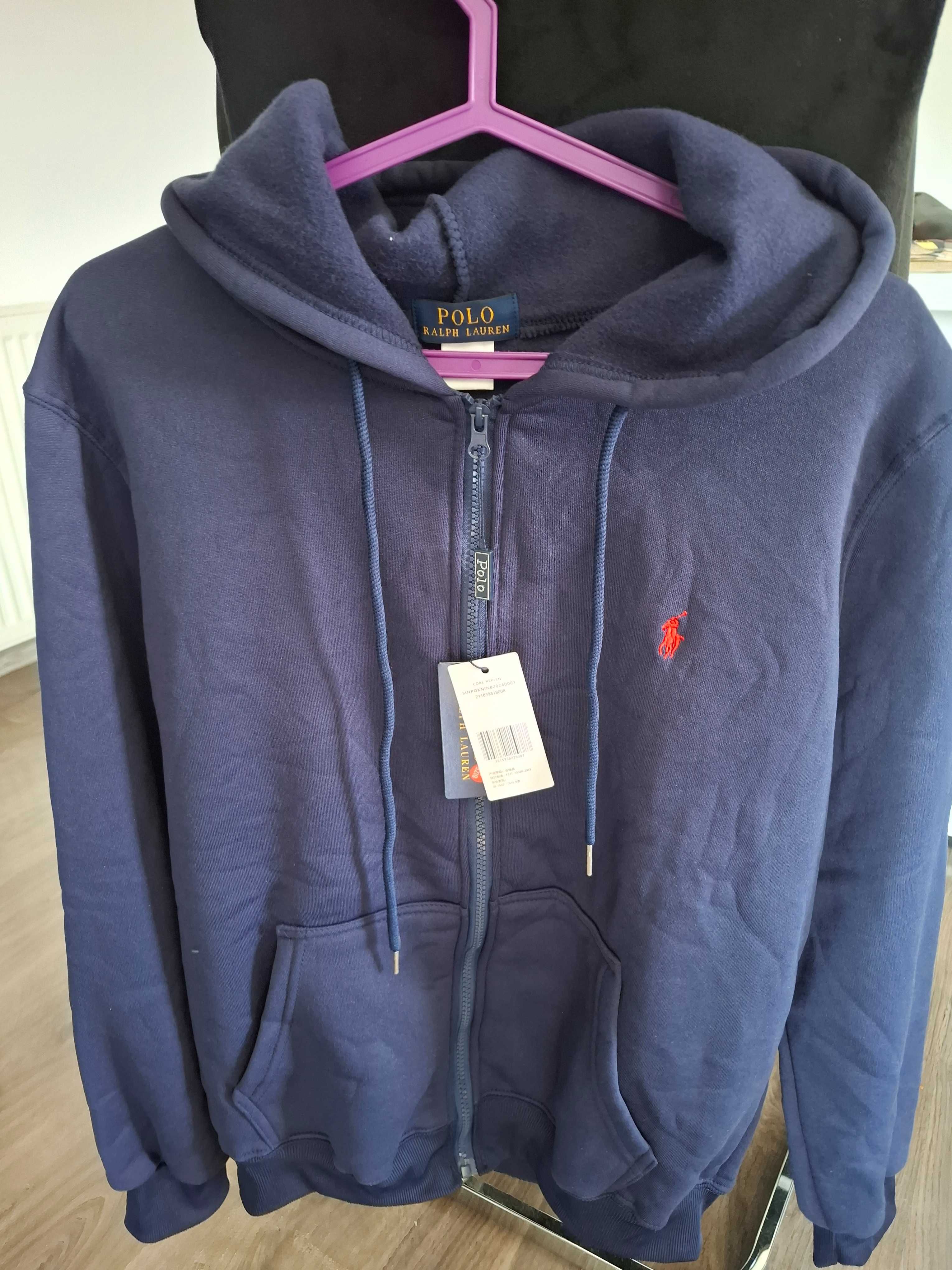 Bluza dresowa granatowa i czarna