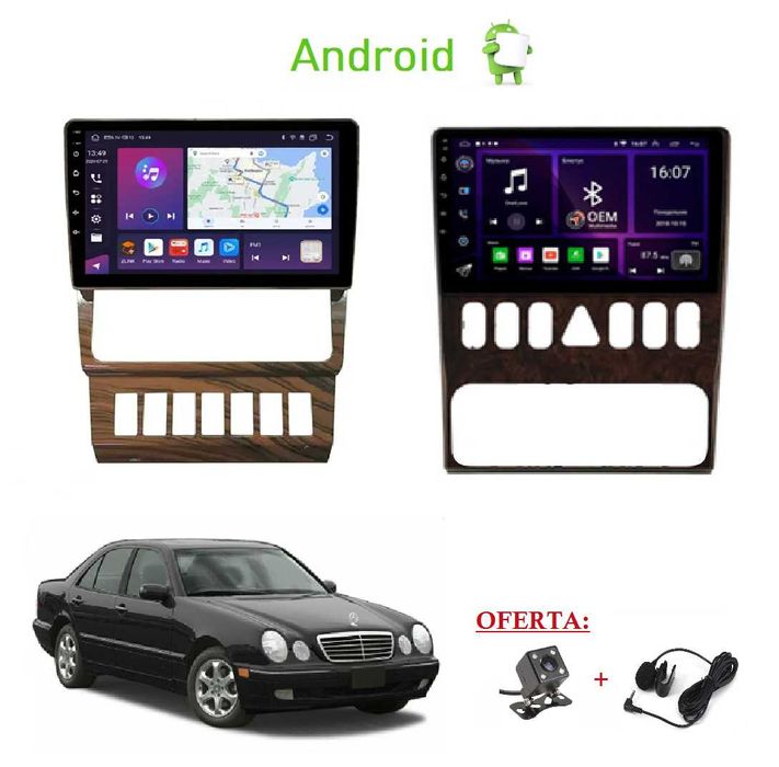 Rádio 2DIN 9" [4+32GB] MERCEDES • Classe E (W124) • (W210) • Android