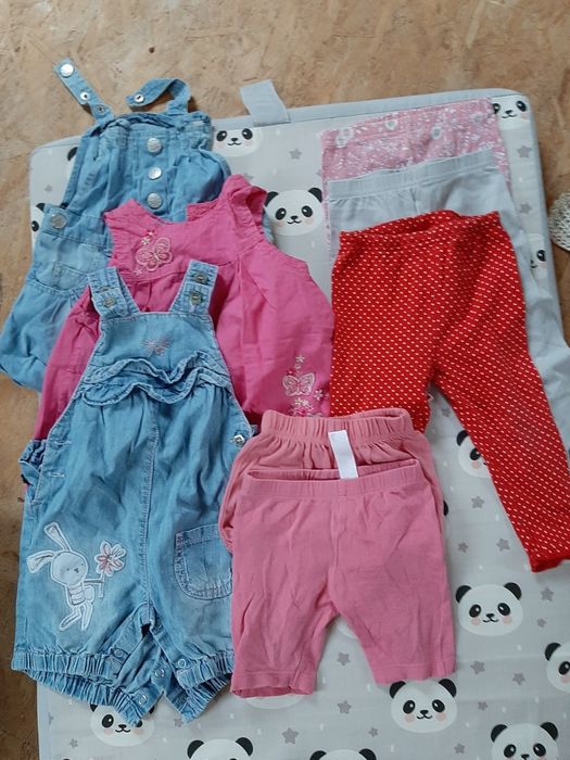 Paczka ubrań dla dziewczynki w rozmiarze 74