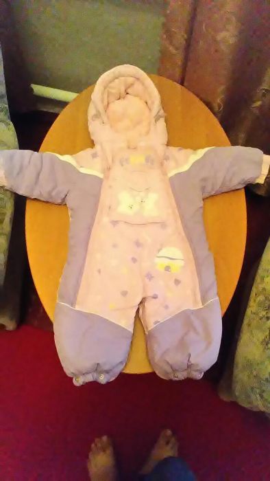 Зимний конверт-комбинезон! На овчине! От 0 до 1.5 год! Сост отличное