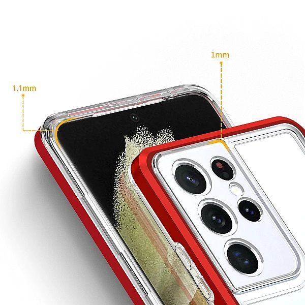 Clear 3in1 etui do Samsung Galaxy S23 Ultra silikonowy pokrowiec z ram