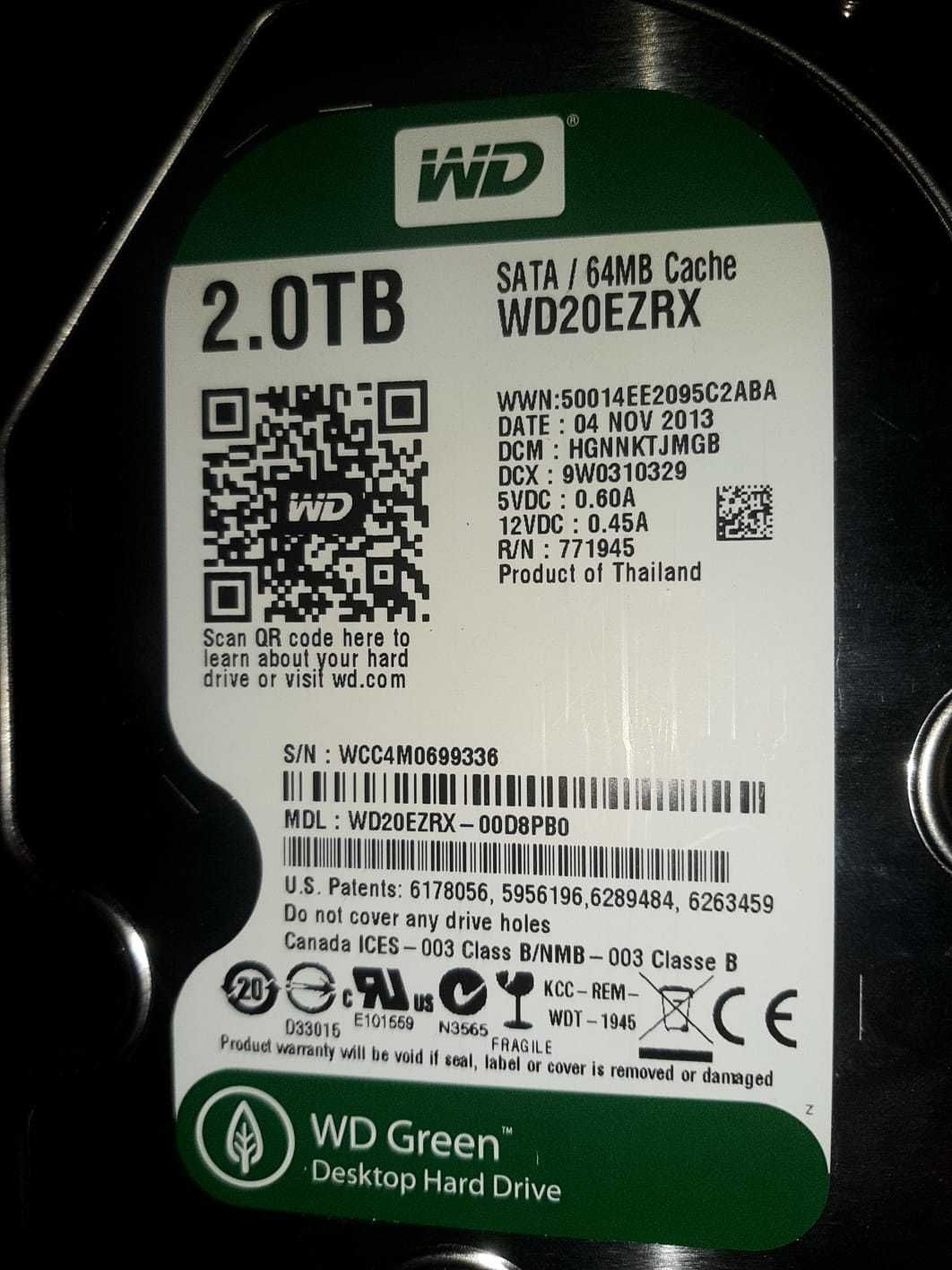 Жорсткий диск WesternDigital 2TB (Тб) WD20EZRX