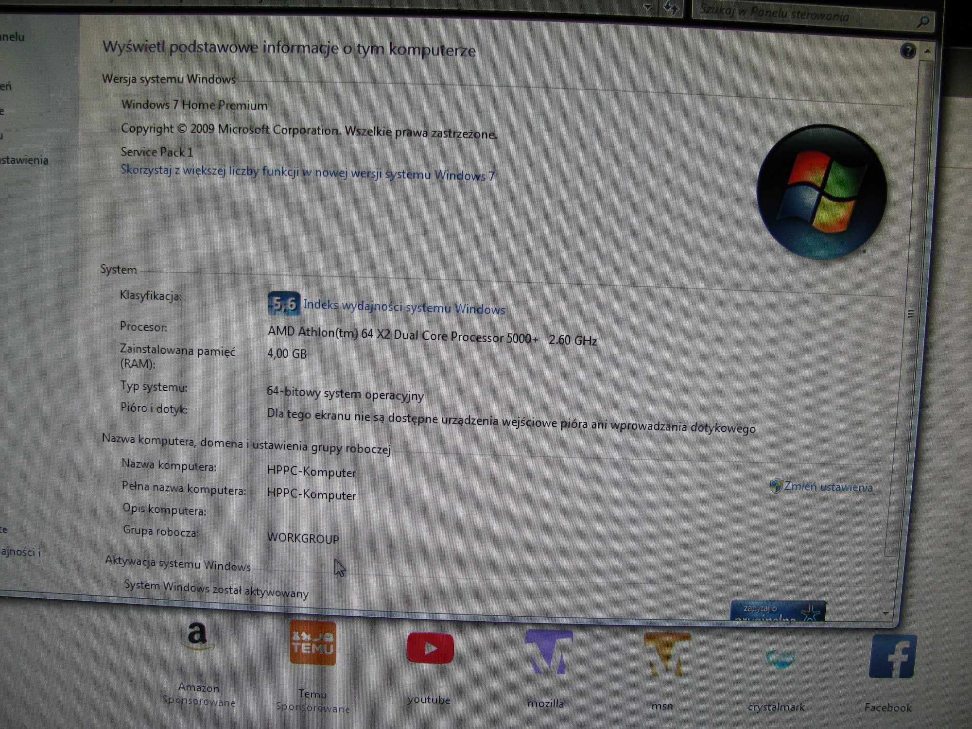 Komputer Retro HP A6000 GeForce 8800GT