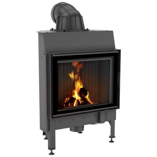 Nowy kominek powietrzny stalowy 10 kW Ø 200 czarne wyłożenie