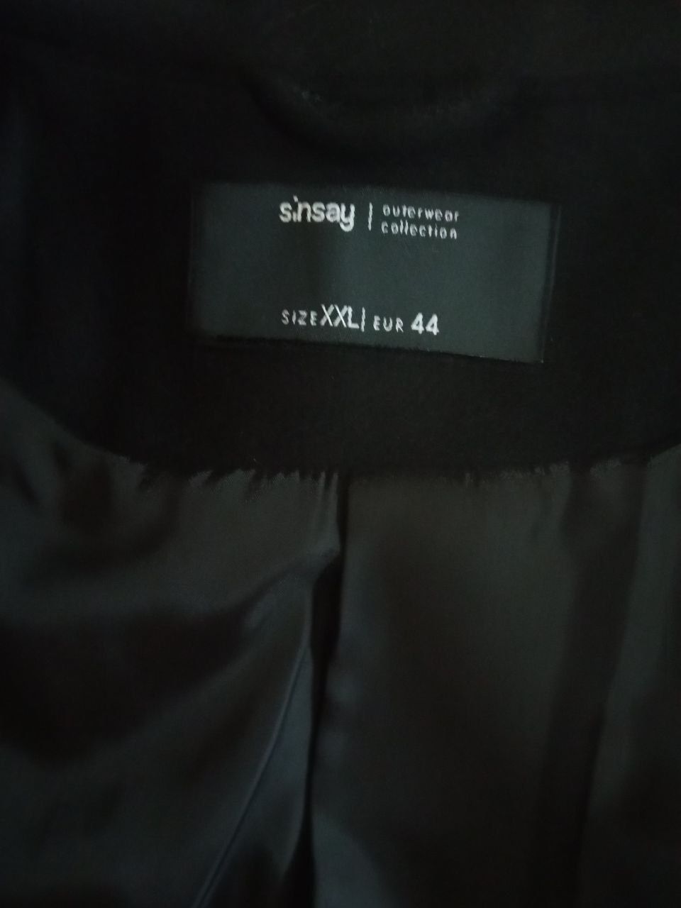 Продам чорне кашемірове  пальто, 44р (XXL)