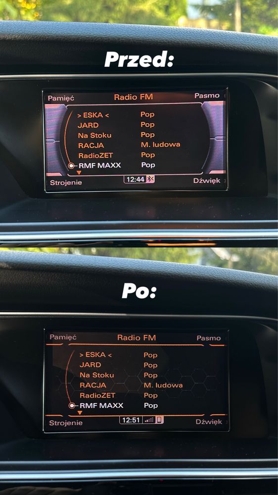 Polskie Menu Spolszczenie Mapy Konwersja Audi MMI MIB MH2p Carplay FOD