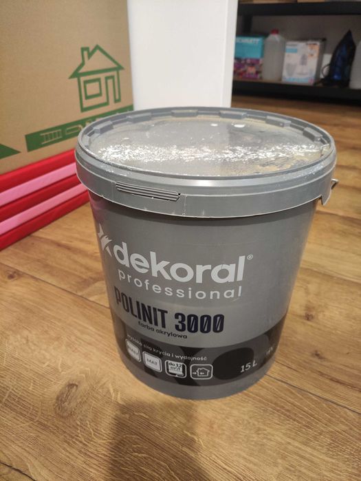 [NOWA] Farba do wnętrz Dekoral Polinit 3000 Śnieżna biel 15L