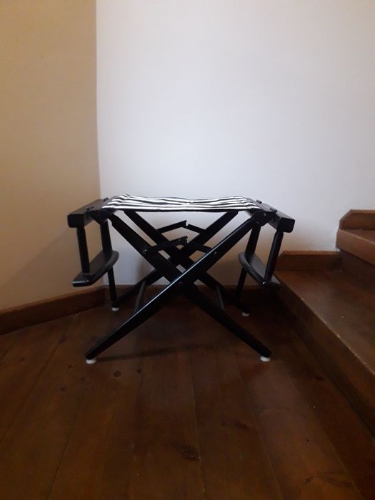 Krzesło reżyserskie, drewniane, składane