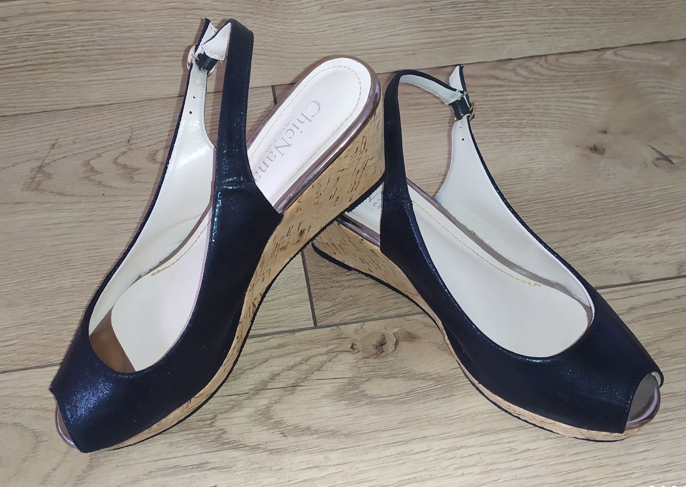 Buty koturn korek r. 37 * 23,5 cm Chic Nana