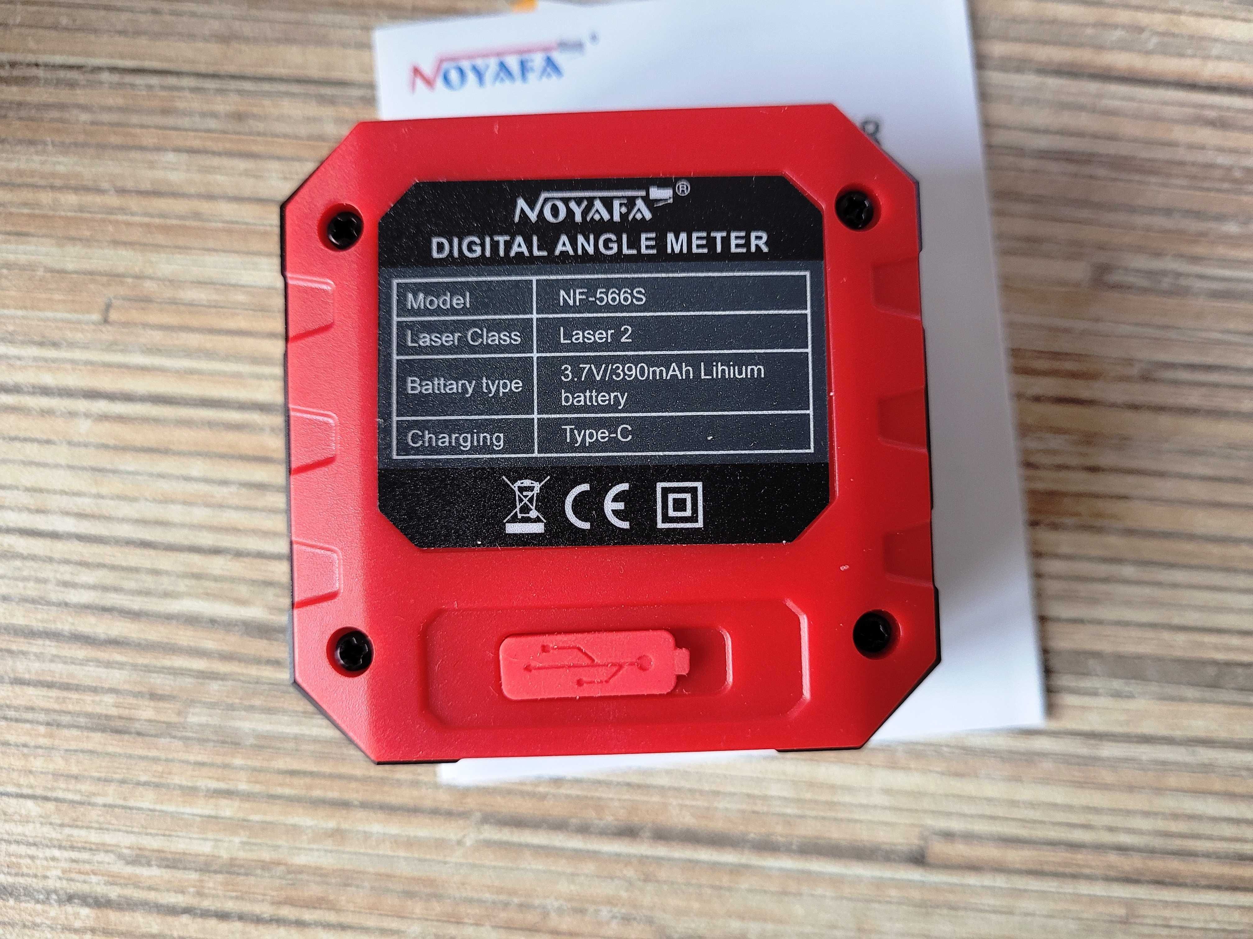 Цифровий лазерний кутомір Noyafa NF-566S, інклінометр, шаг 0.01