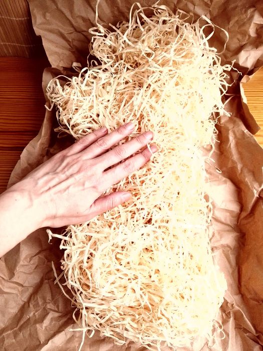 упаковка поделок детям прозрачная, коробка подарочная, пакет, стружка