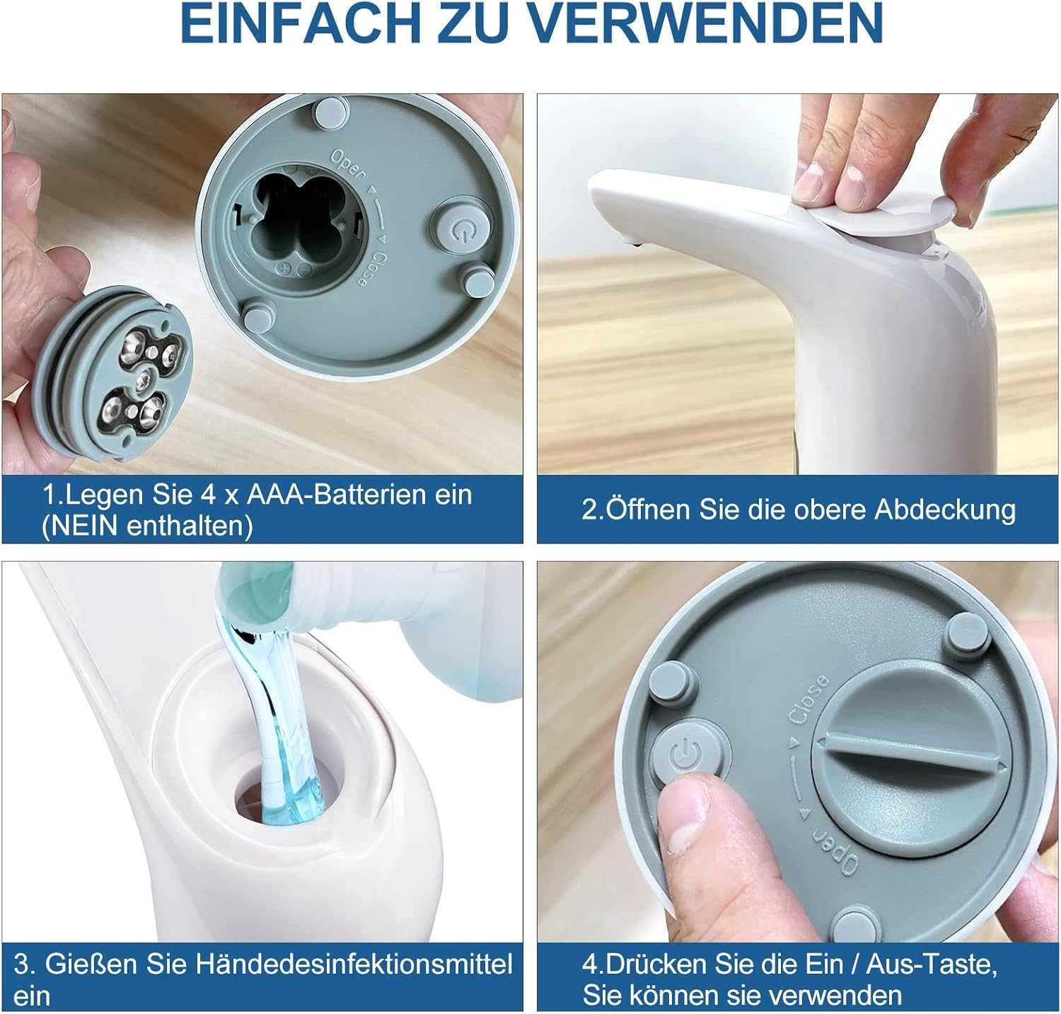 Bezdotykowy Dozownik Do Mydła Automatyczny 400ml Duży Mydło W Żelu