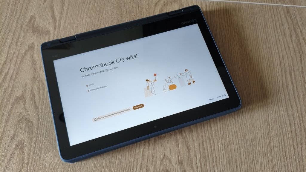 Dotykowy 12 cali laptop tablet Chromebook Lenovo 300e 4/32GB