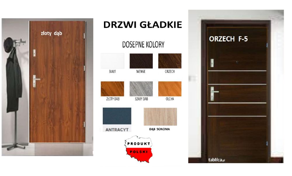 Antywłamaniowe drzwi wejściowe- zewnętrzne z MONTAŻEM, ocieplone