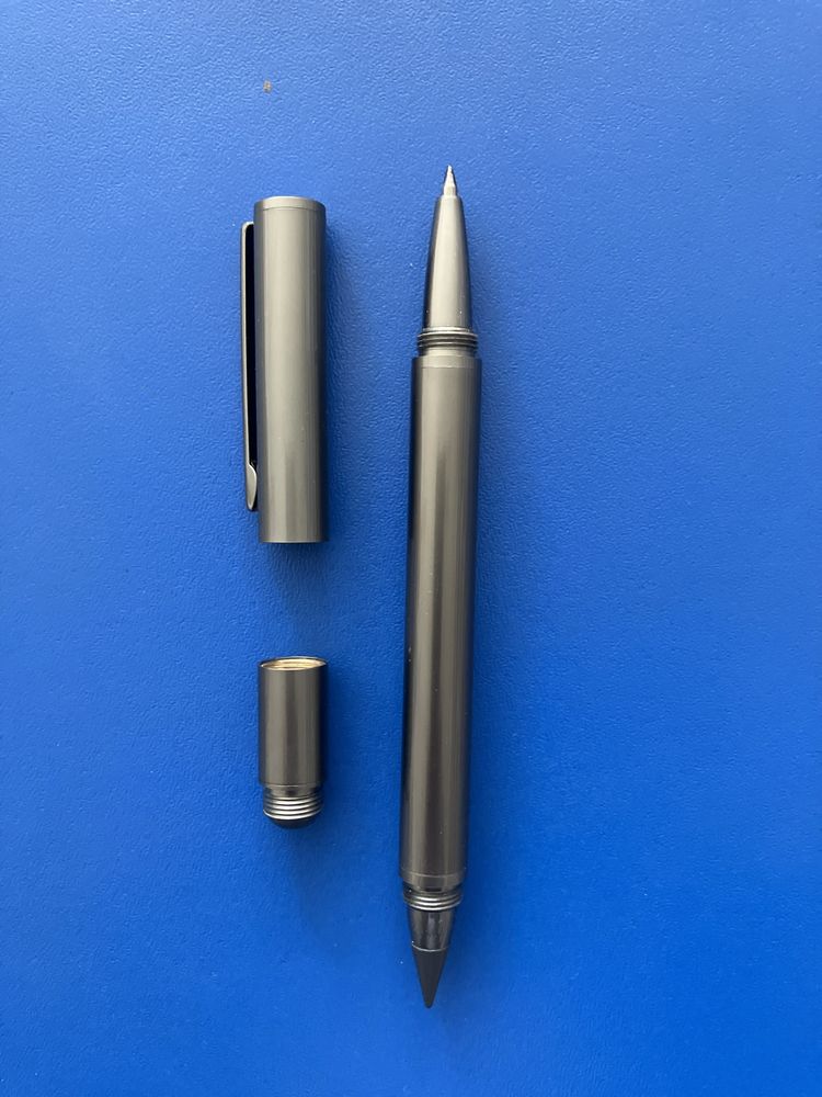 Металическая шариковая ручка с карандашем 2 в 1.