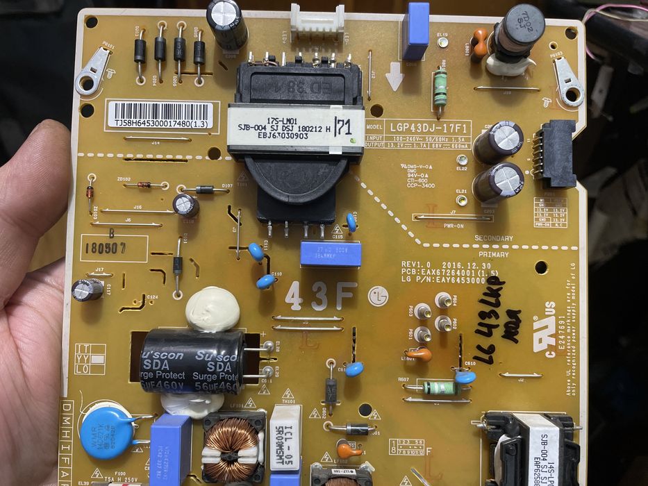 Блок питания телевизора LG 43 Lgp43Dj-17F1 lg 43LKP