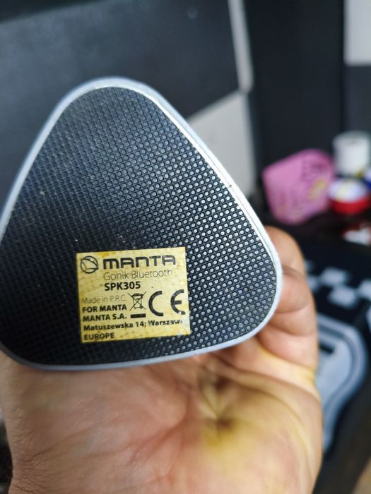 Głośnik mały mini manta podświetlany bluetooth przenośny