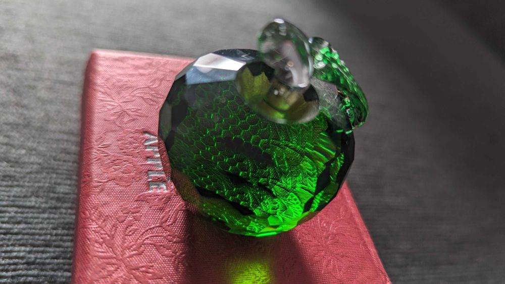 [Novo] Pisa Papel Vidro Cristal K9 Forma Maçã