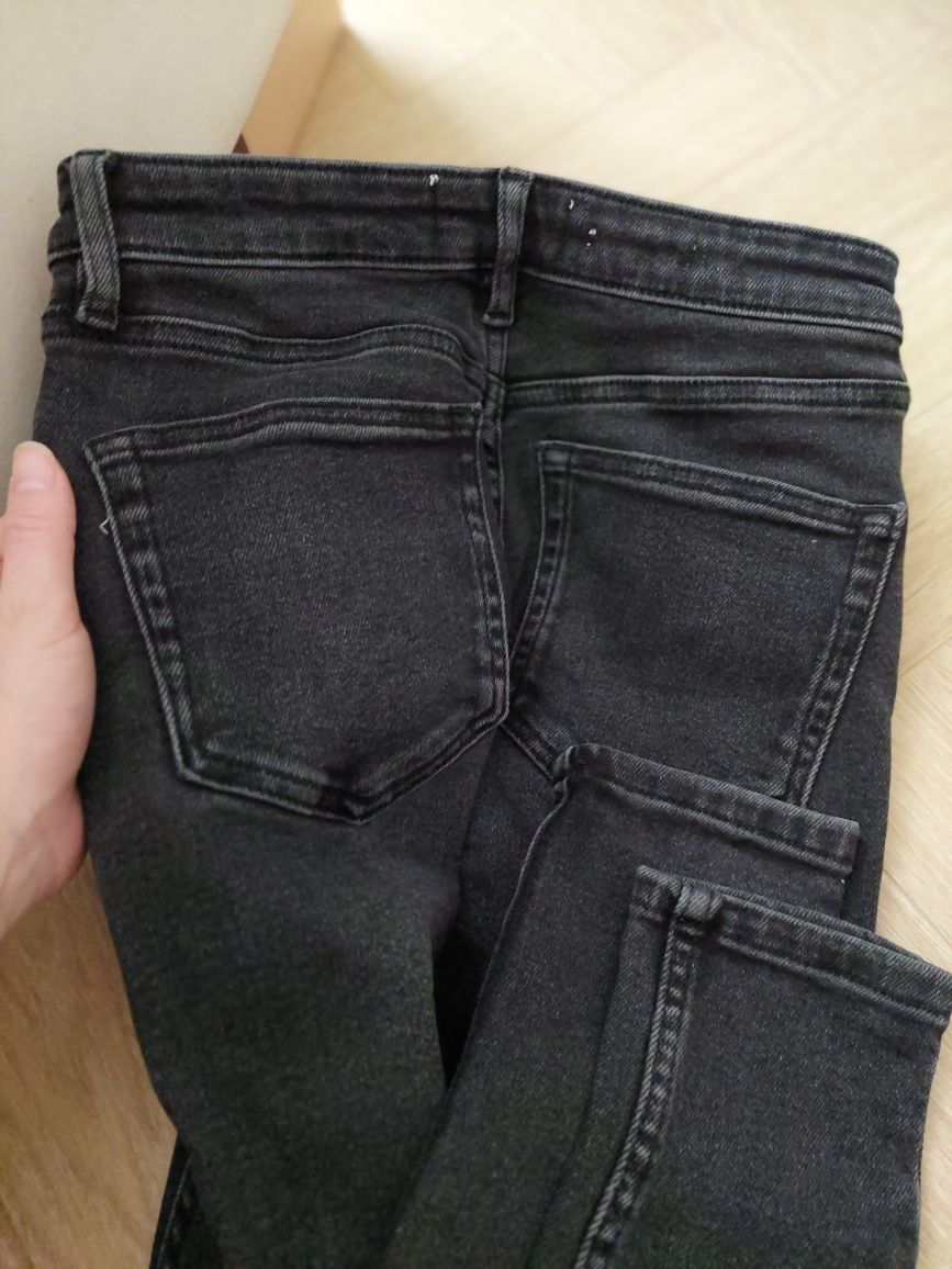 Rurki jeansy mango s 34 36 czarne granatowe