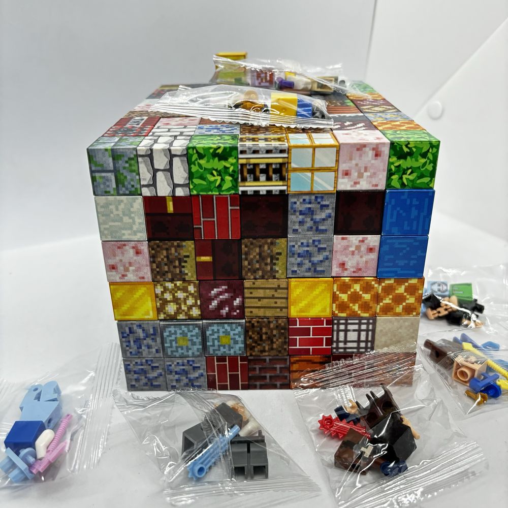 Конструктор магнітний майнкрафт Minecraft кубики на магнітах 100шт 3д