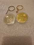 Conjunto de medalhas porta chaves Bitcoin