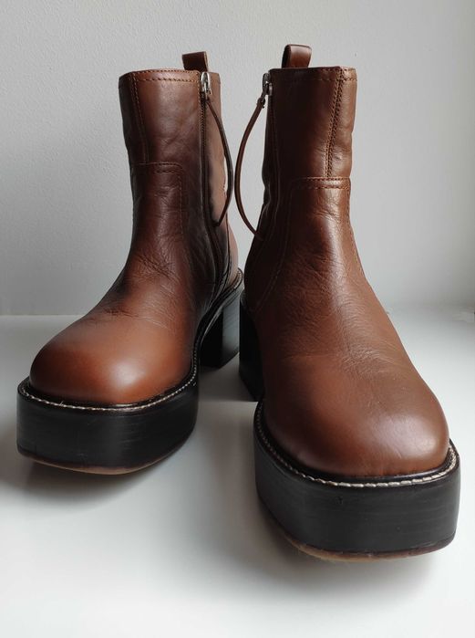 Шкіряні жіночі ботильйони черевики