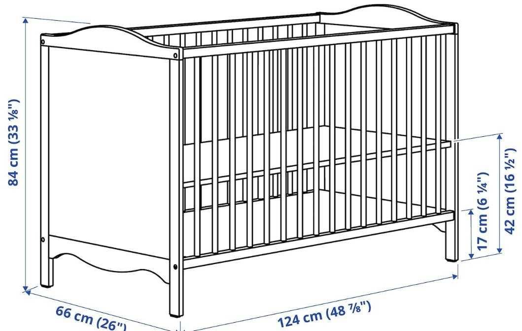Łóżeczko niemowlęce Ikea Smagora 60x120