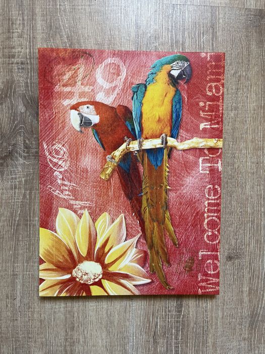 Tela com papagaios