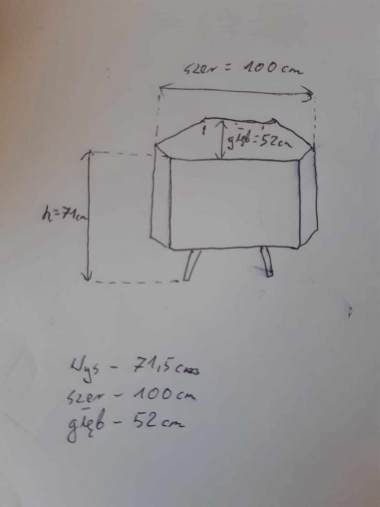 Stolik pod telewizor prl