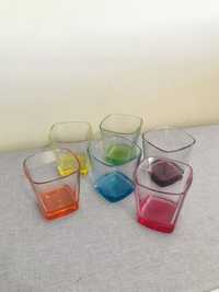 Conjunto 6 copos de vidro coloridos
