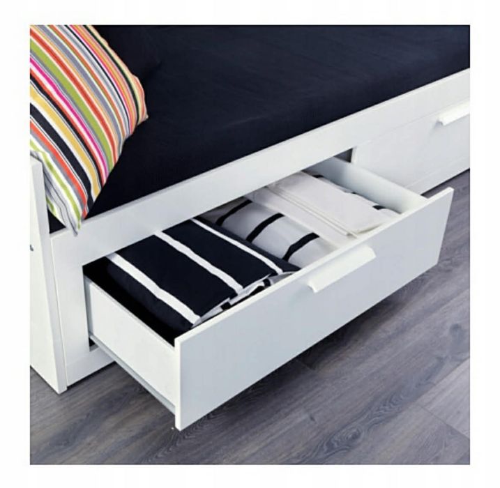 Łóżko rozkładane Ikea brimnes z szufladami