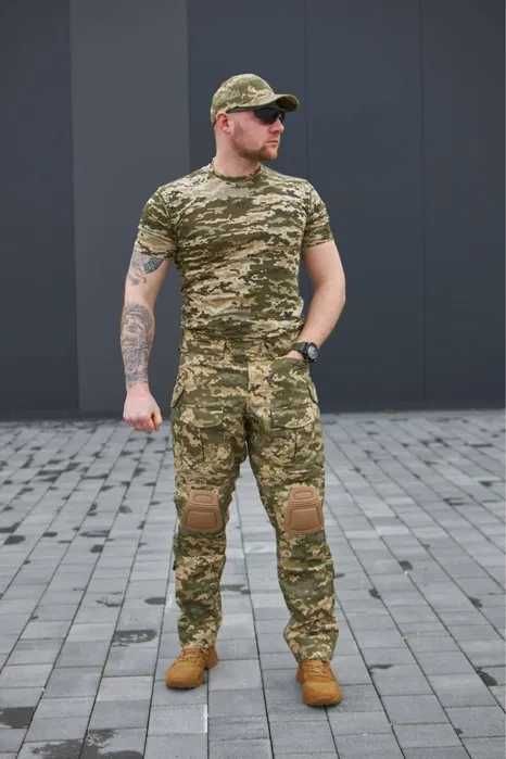 Тактичні штани піксель з наколінниками штани штурмові G3 брюки бойові