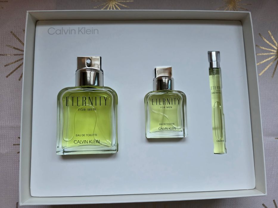 Calvin Klein zestaw 3 meskich perfum Eternity . 100ml, 30ml, 10ml