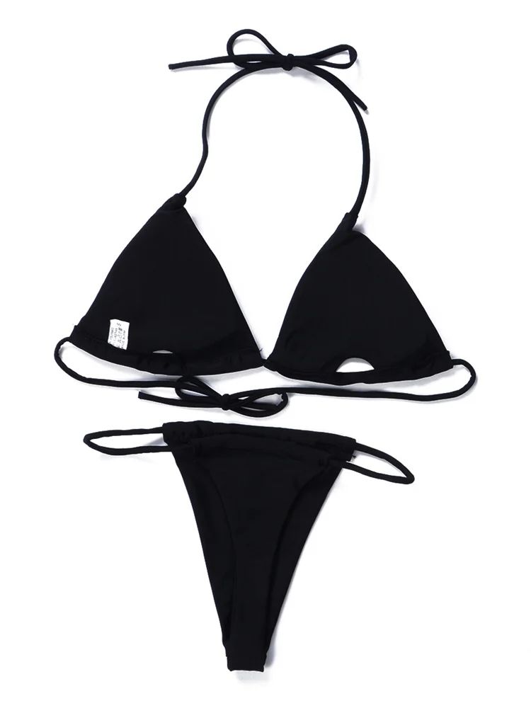 Sexy Strój Kąpielowy Dwuczęściowy Bikini Brazylijskie Stringi - M