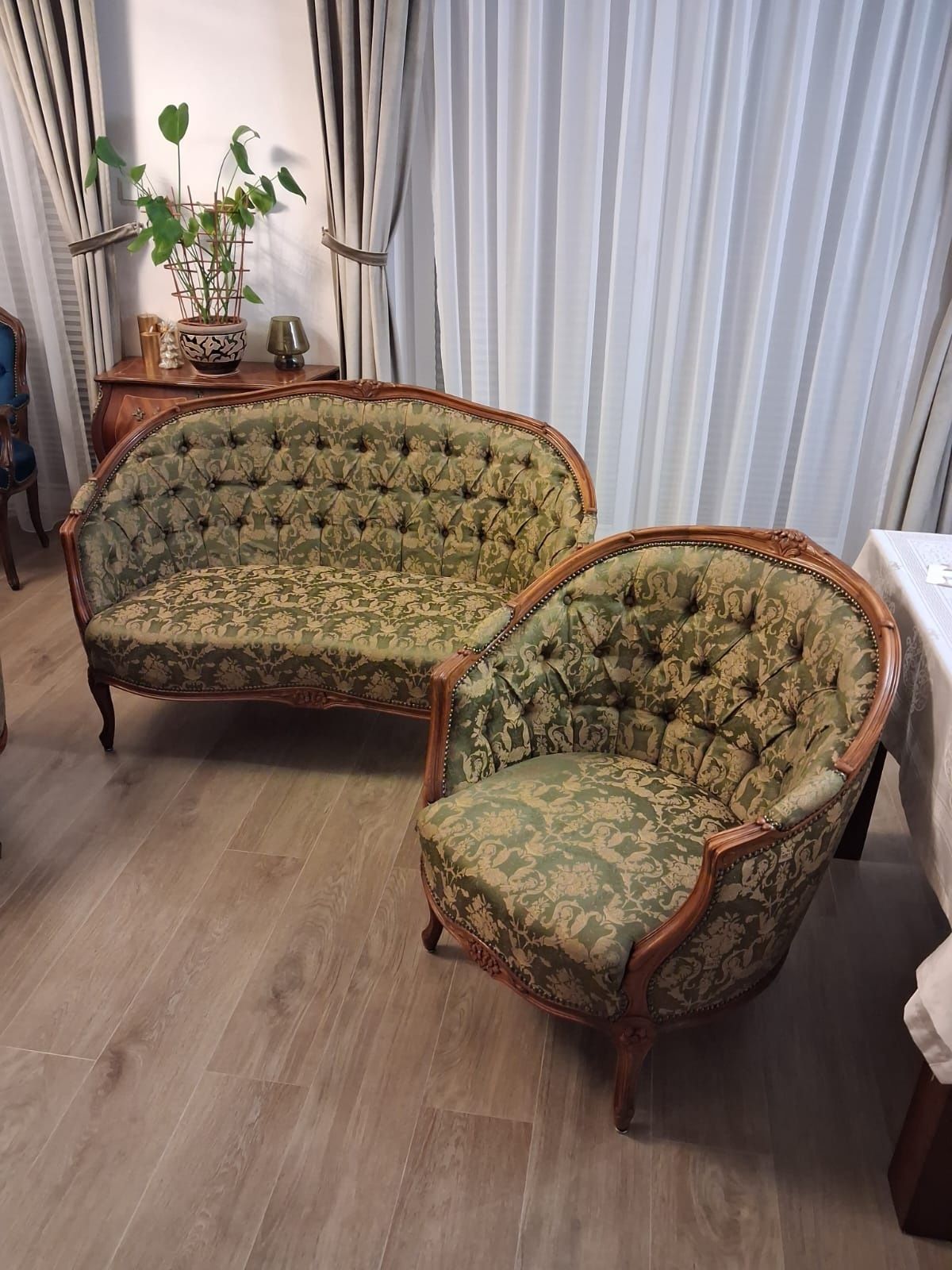 Sofa+ 2 fotele ludwik berżera po renowacji