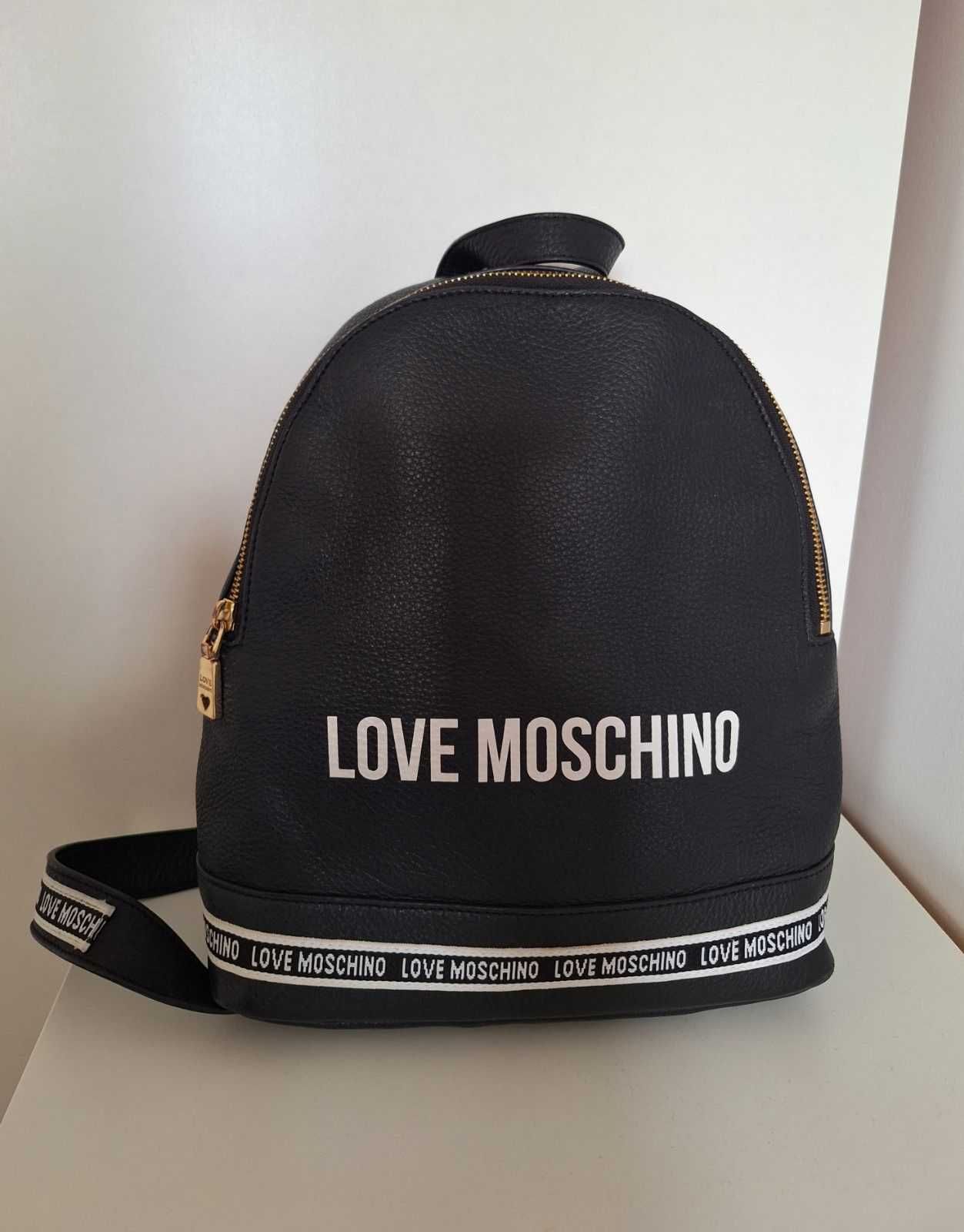 Plecak skórzany Love Moschino używany
