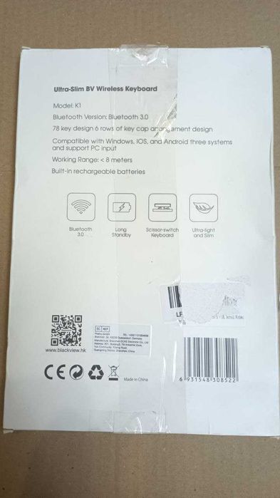 Клавиатура с тачем Blackview K1 Ультратонкая Беспроводная
