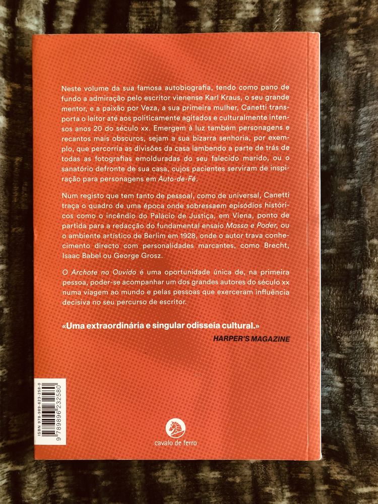 ELIAS CANETTI A Língua posta a salvo Jogo de Olhares Archote no Ouvido